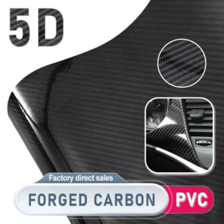 5D PET Forged Carbon Vinyl – Deeper Texture, PVC Glossy 5D Forged Carbon Fiber Vinyl Wrap Self Adhesive Car Sticker Waterproof Auto Glossy Vinyl Carbon Film for Car Decal