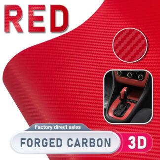 Red 3D Forged Carbon Vinyl – Bold Tone, PVC Material