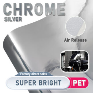 Chrome Silver – Mirror Finish, PET, Air Release