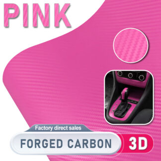 Pink 3D Forged Carbon Vinyl – Unique Satin Finish, PVC